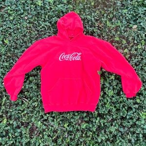 Vintage Coca cola embroidered hoodie size large in good condition